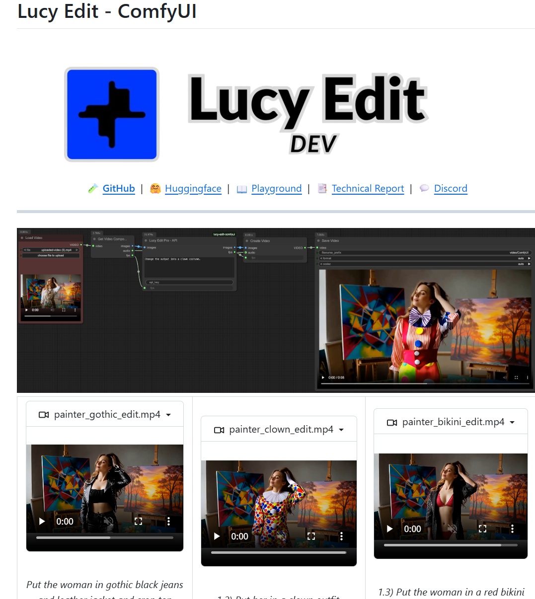 Lucy Edit，强大的ComfyUI视频编辑工作流